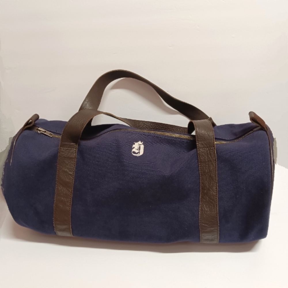 Mark & Graham Canvas And Leather Duffel Bag / Weekender Travel Bag